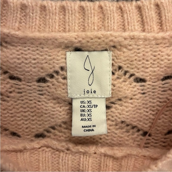 JOIE Women's Long Sleeve Pullover Sweater Pink Crew Neck Stretch Size XS - NWT - Picture 9 of 11
